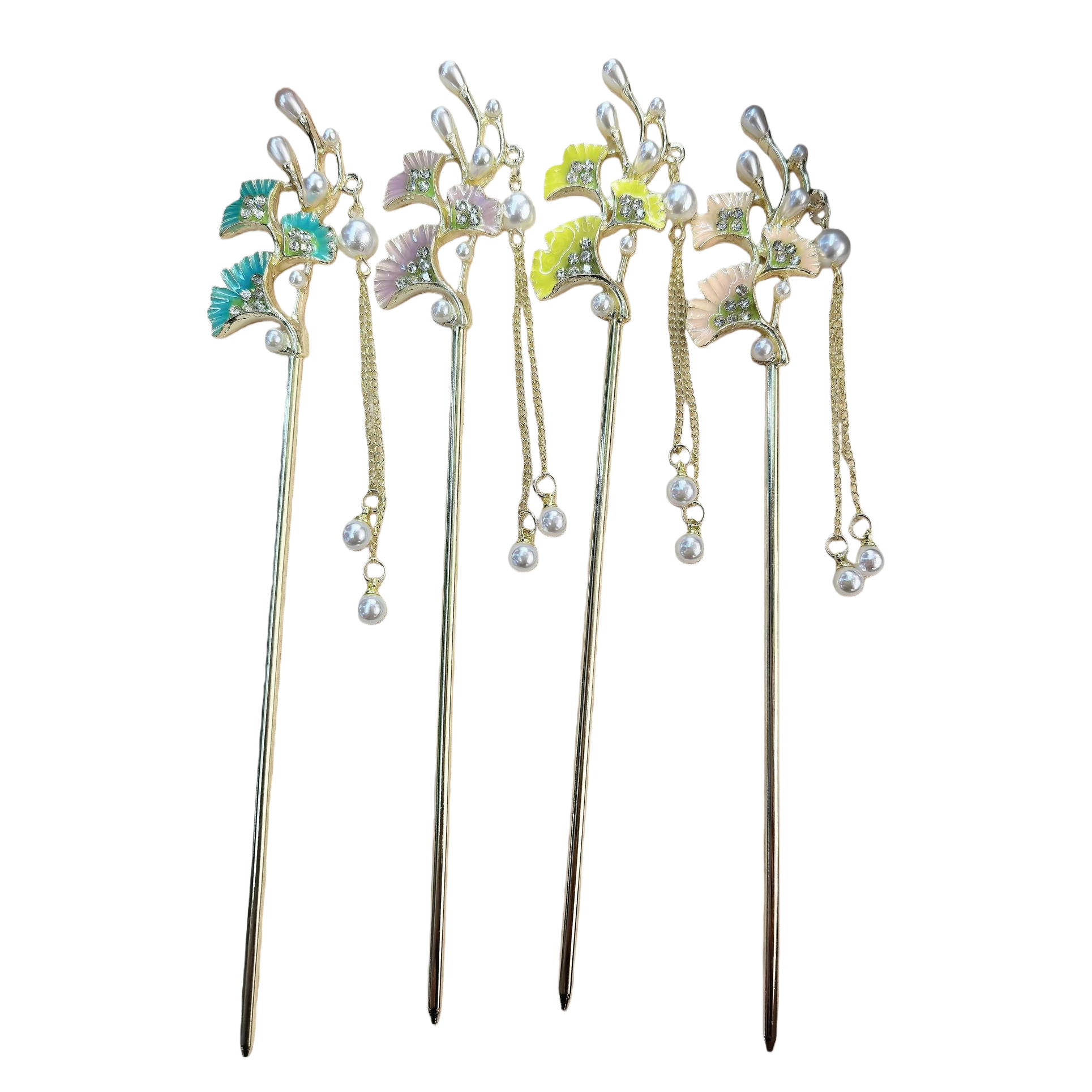 Ancient-style tassel hairpin for women, new Chinese-style retro Hanfu updo hairpin, fresh and delicate horse face skirt, step shaking hair accessory Item Picture