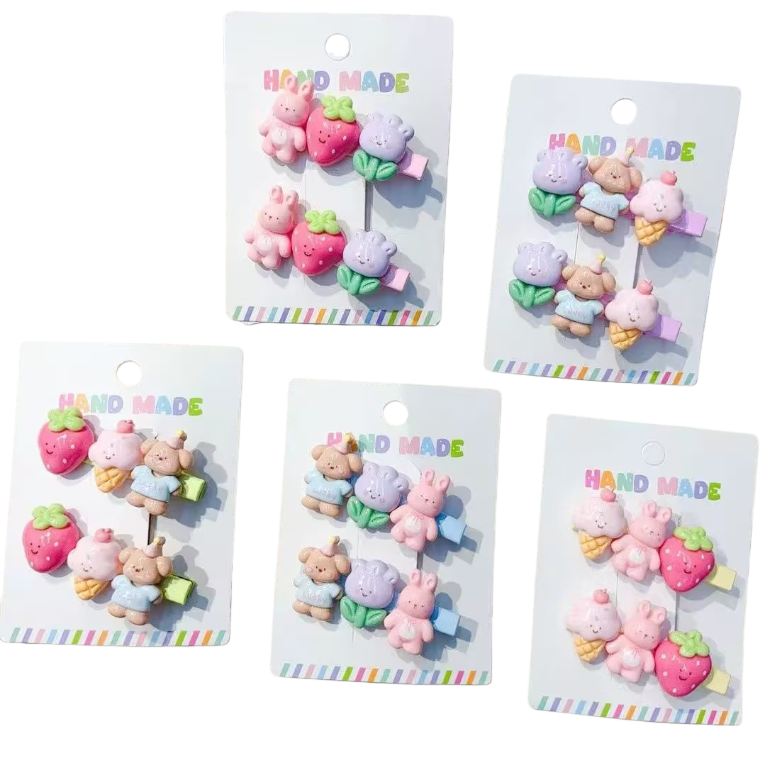 Super cute new accessories: Transparent bee fruit kt hair clip and children's bangs clip Item Picture
