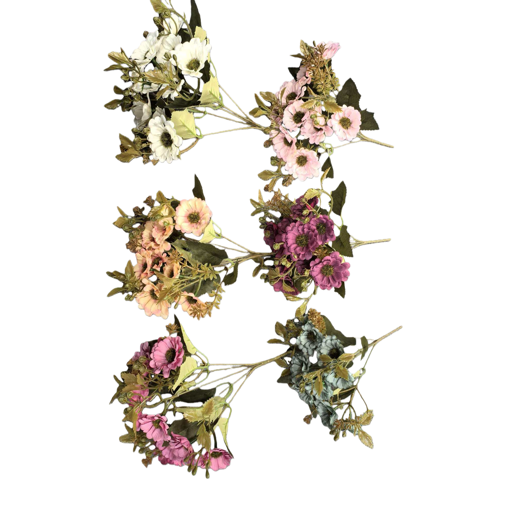 人造花塑料/塑料花/莫奈花园仿真花/仿真花/假花灯白底实物图