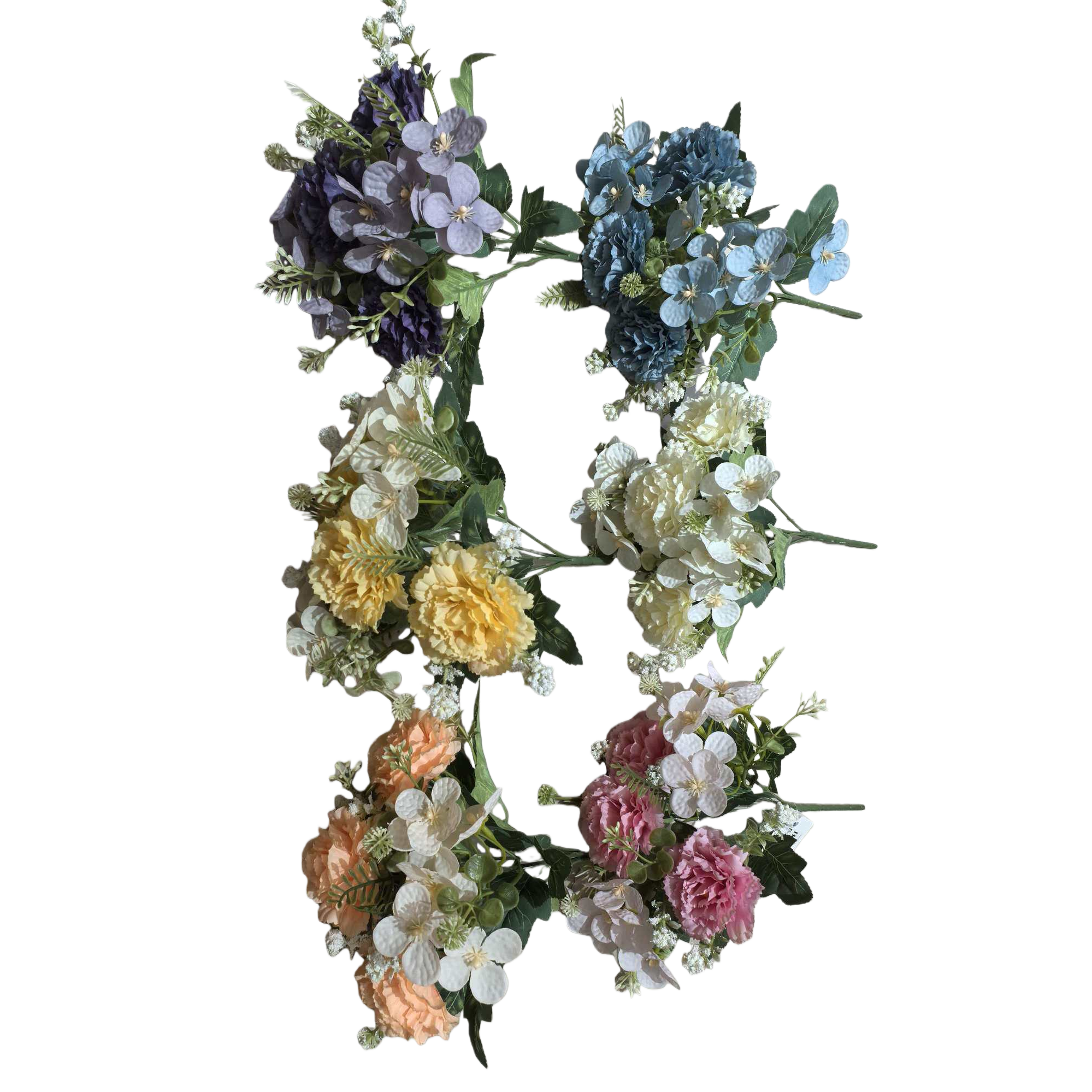 人造花塑料/塑料花/莫奈花园仿真花/仿真花/假花灯白底实物图