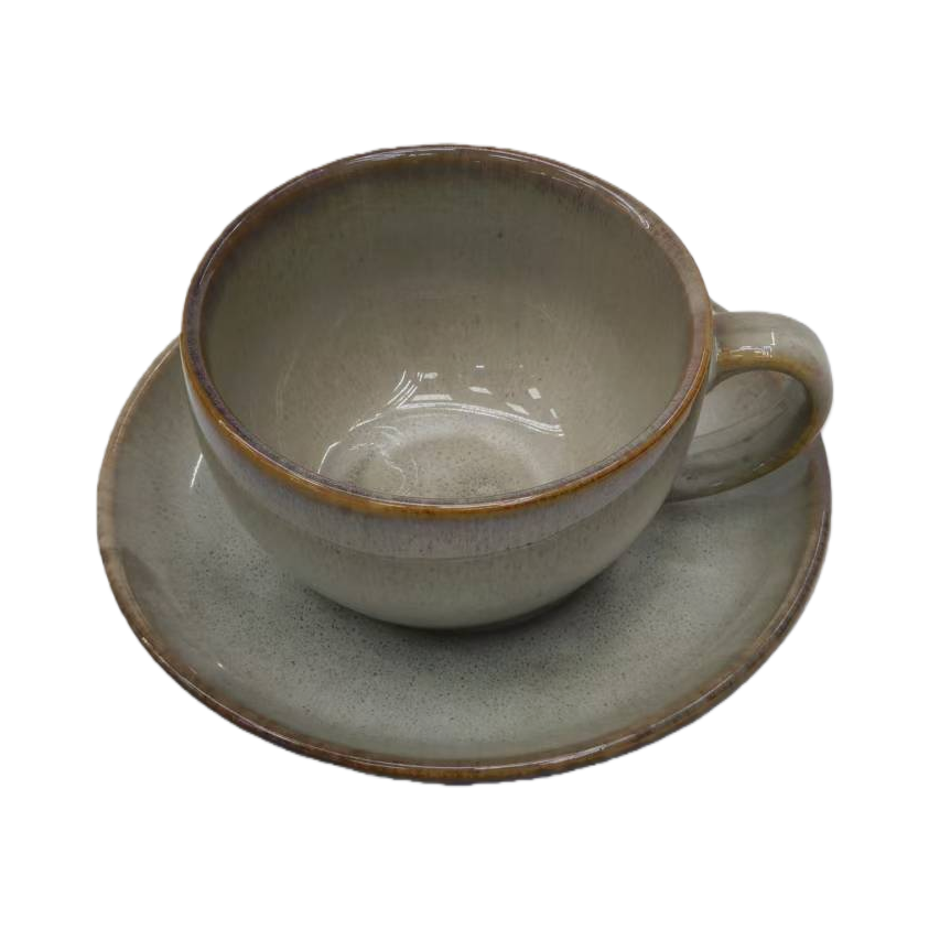 Ceramic tableware set including cups, plates, bowls and chopsticks. Ceramic bowl and plate set