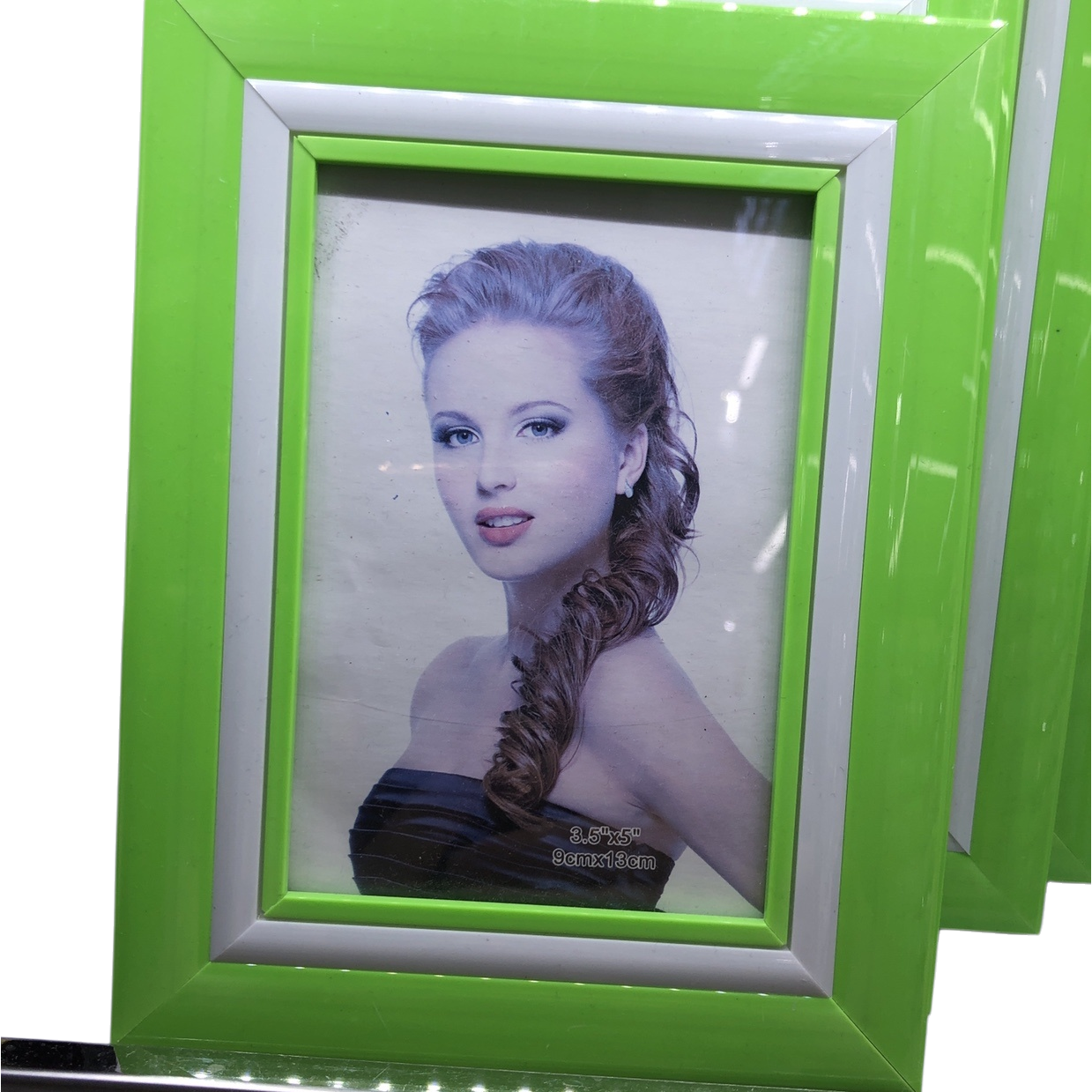 Glass photo frames, green glass photo frames, table frames, photo frame ornaments, home decoration Item Picture