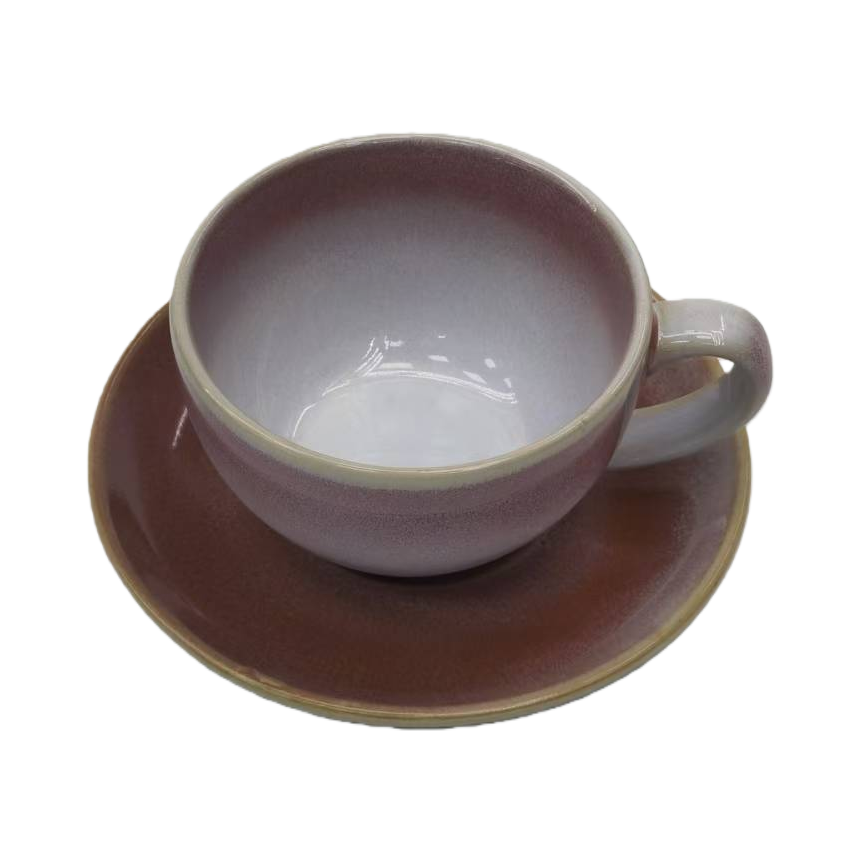 Turkish ceramic tea cups with saucers and green tea water cups with leak-proof design