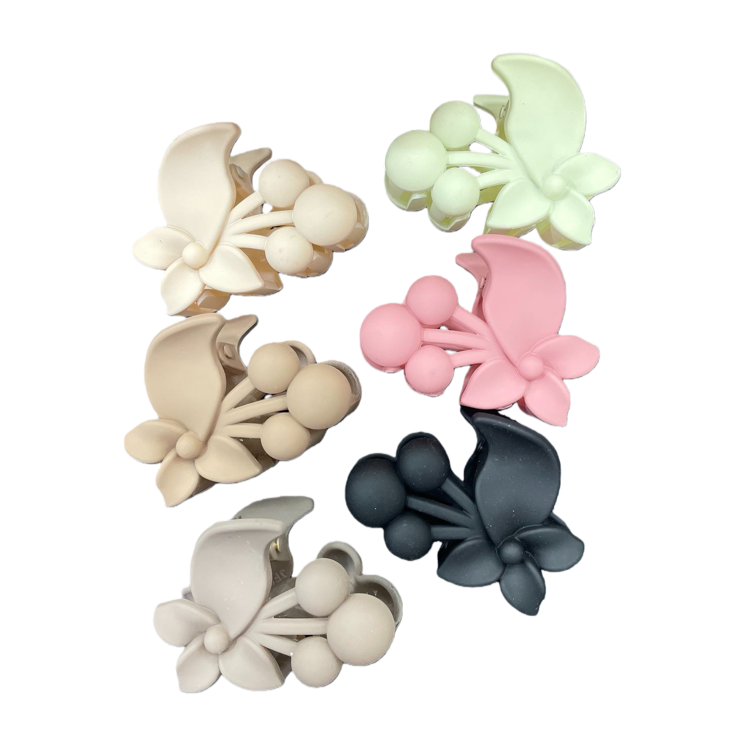 Korean version flower-shaped acrylic grab clip large intestine hair band square towel hand-woven duck clip Item Picture