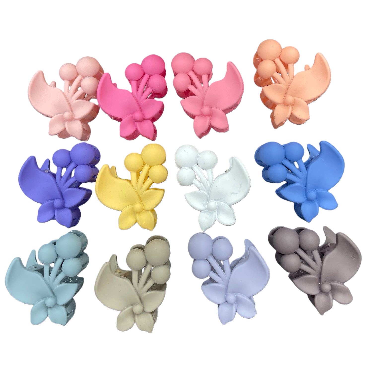 Flower-shaped hair clips, banana clips, shark clips, grab clips, sweet hair accessories Item Picture