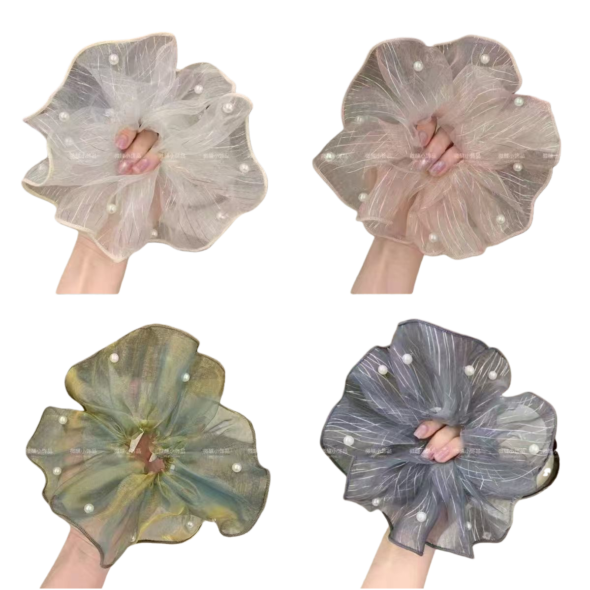 发饰/大肠发圈/发圈/饰品/大肠圈白底实物图