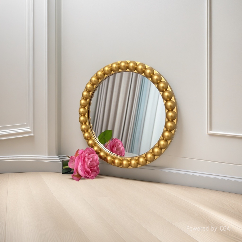 مرآة دائرية، مرآة دائرية، مرآة مكياج، مرآة زينة للحمام Specification image