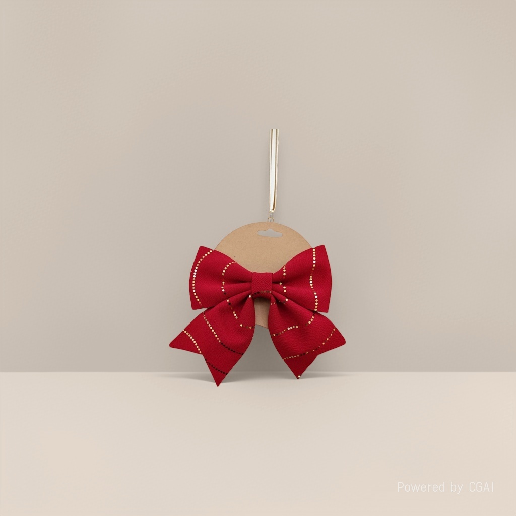 Red bow Christmas decorations, Christmas tree decorations, Christmas scene arrangements details Picture