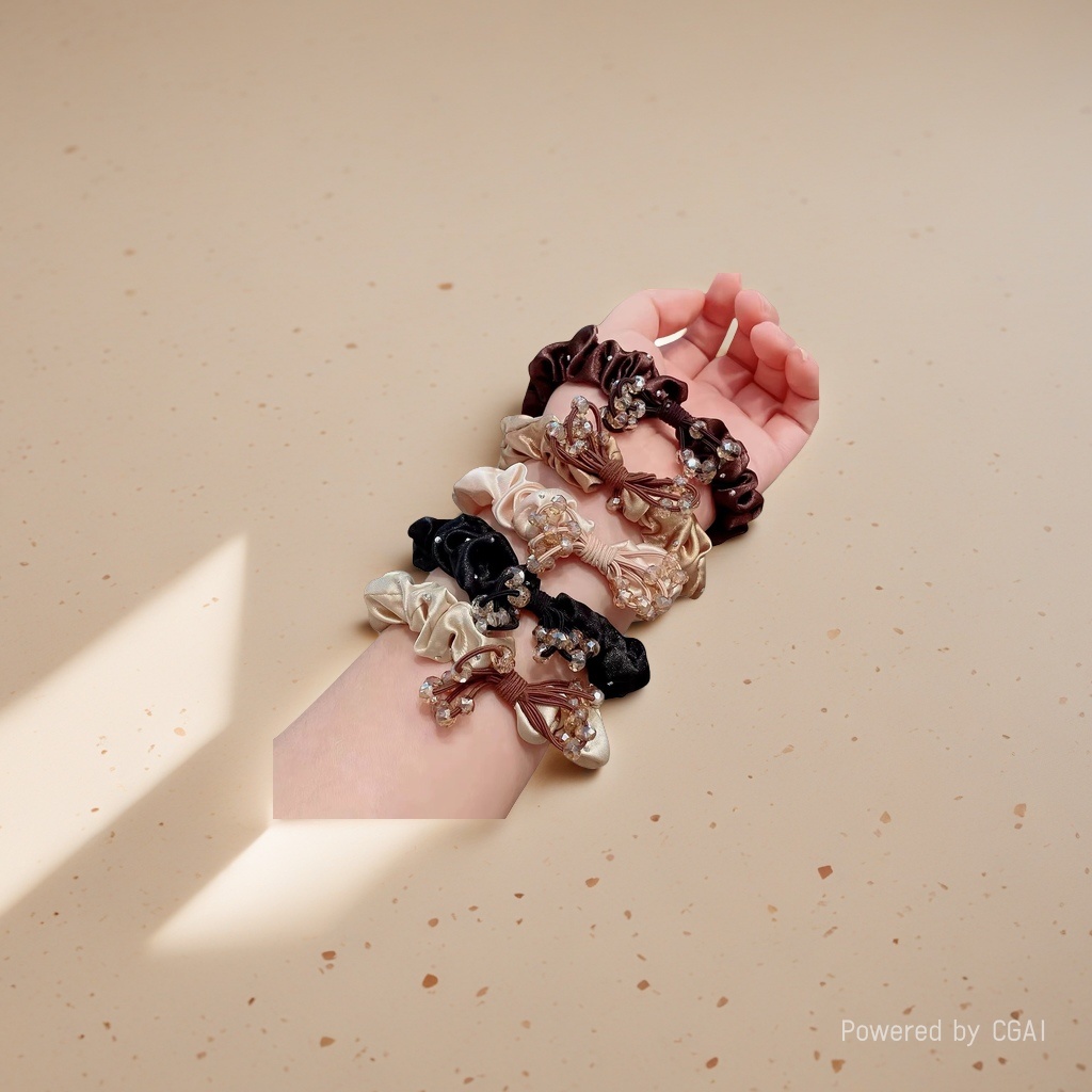 Large intestine hair band hair accessory for women, wide soft rubber hair rope, anti-slip and non-constricting hair accessory