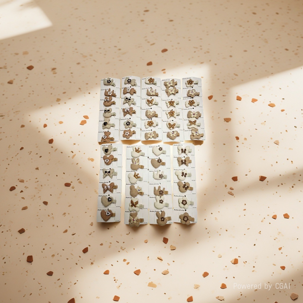 A variety of styles of hairpins and clips are fashionable and versatile details Picture