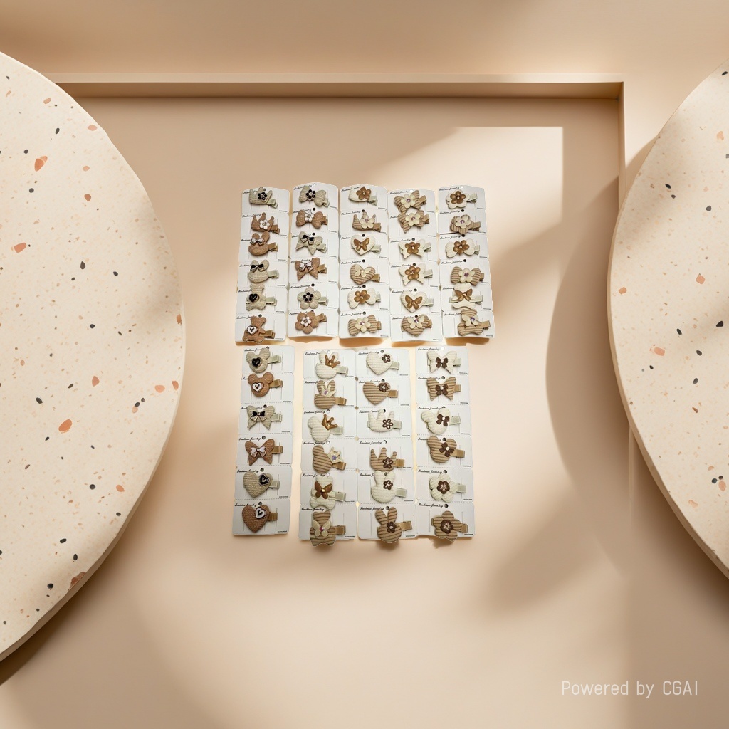 A variety of styles of hairpins and clips are fashionable and versatile