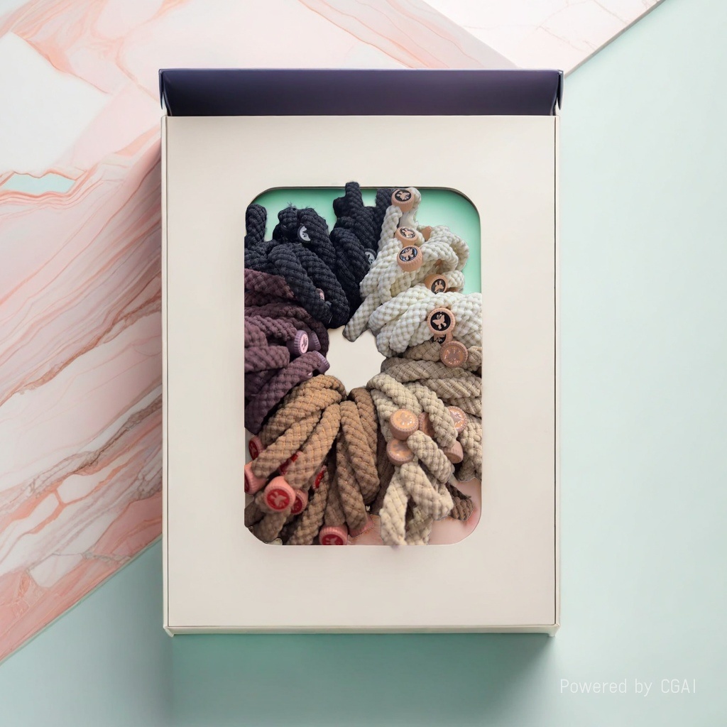 Korean retro accessories such as woven large intestine hair bands, hair ornaments and hair strings Application Scenario
