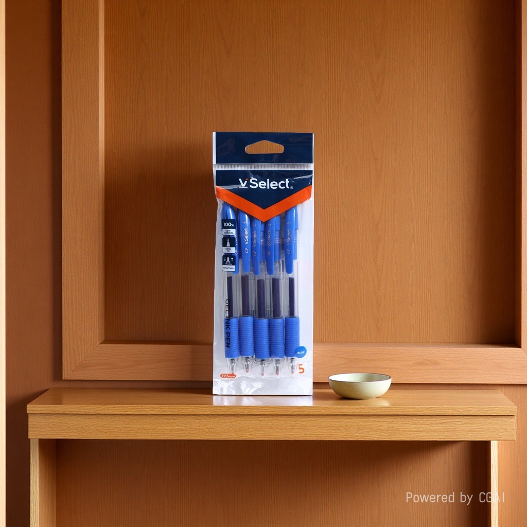 VSelect blue 0.7mm gel pen 5-piece drawing stationery packaging bag