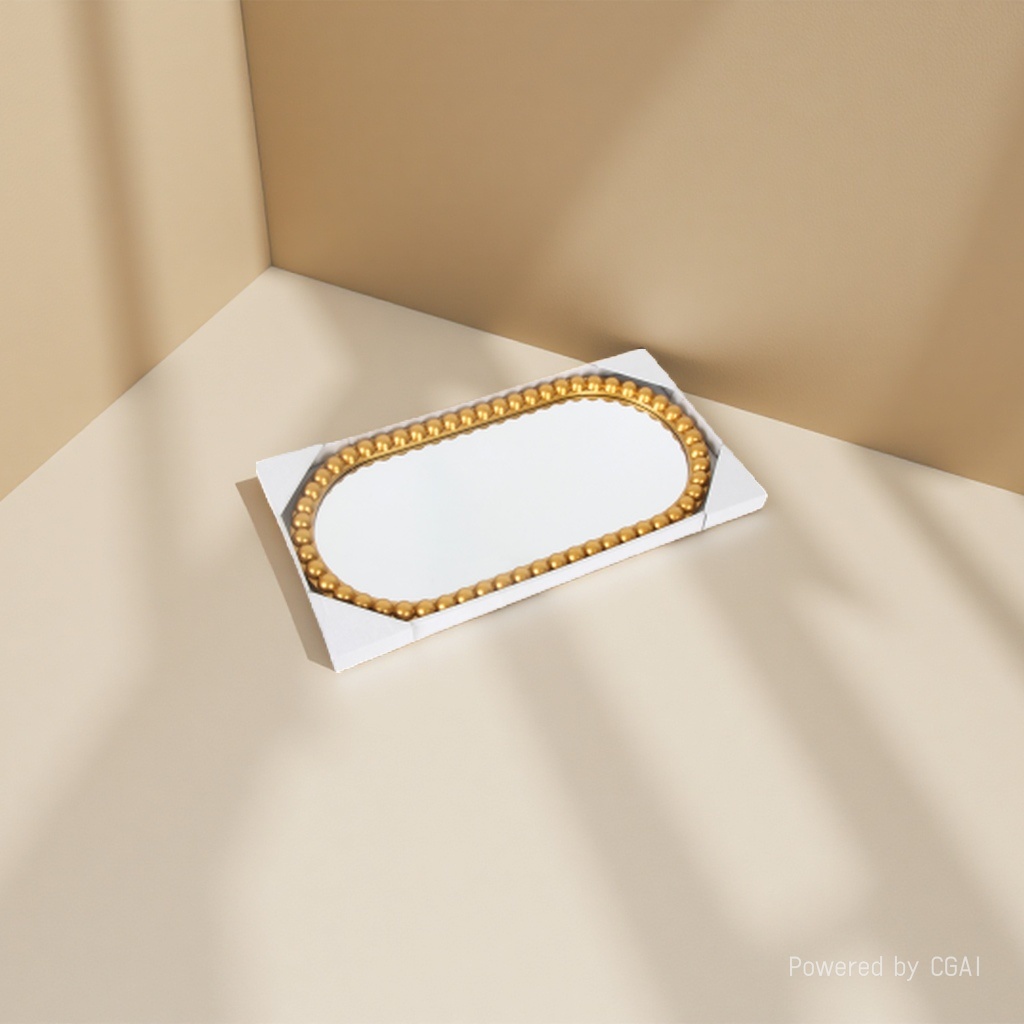 Perlas de buda creativas espejo oval espejo oval para colgar la pared del baño espejo cosmético para el baño espejo para colgar la pared del baño Application Scenario