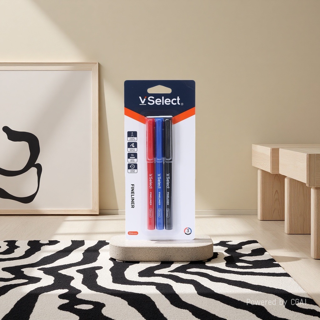 VSelect 0.4mm three-color signature pen Specification image