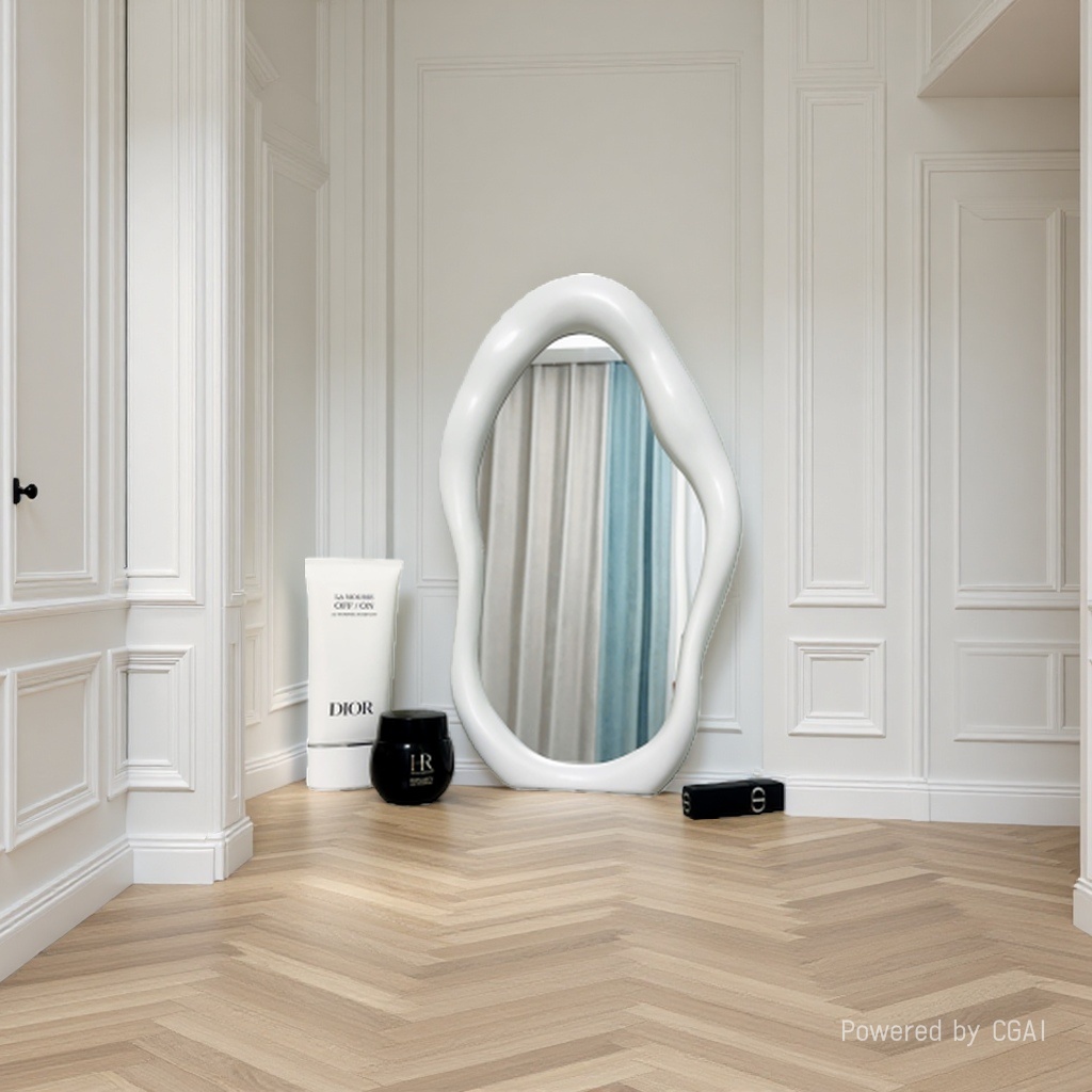 Espejo de cuerpo completo casa dormitorio dormitorio dormitorio dormitorio tienda de ropa espejo de prueba espejo de vestir red red cloud shape espejo de vestir