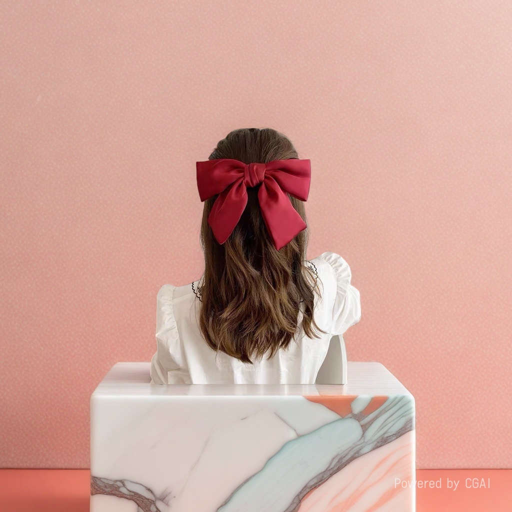 Red bow, banana clip, duckbill clip, cartoon hairpin, hair accessory, DIY hair clip for hair fixation