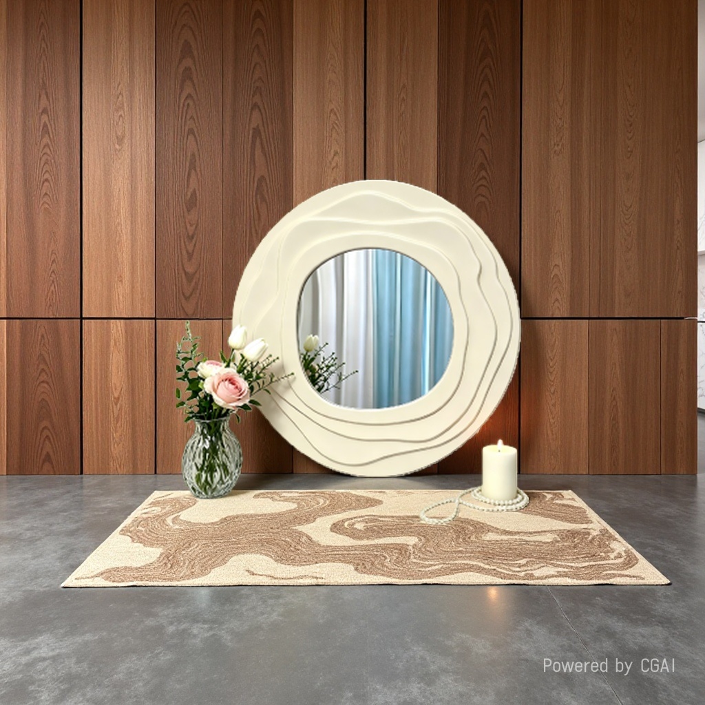 مرآة دائرية، مرآة دائرية، مرآة مكياج، مرآة للحمام، مرآة زينة للحمام Specification image
