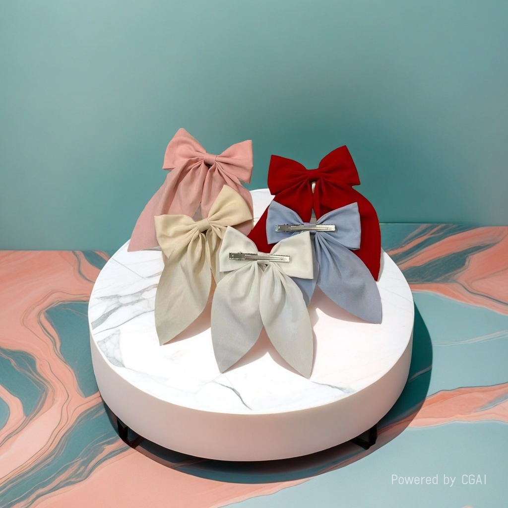 Bow hairpins, banana hairpins, shark hairpins, scratch hairpins, sweet and girlish style Application Scenario