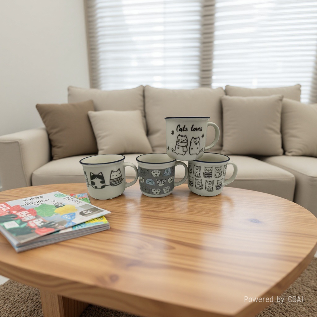 Simple Nordic ceramic mugs, ins style creative, individual and retro home water cups and coffee cups details Picture
