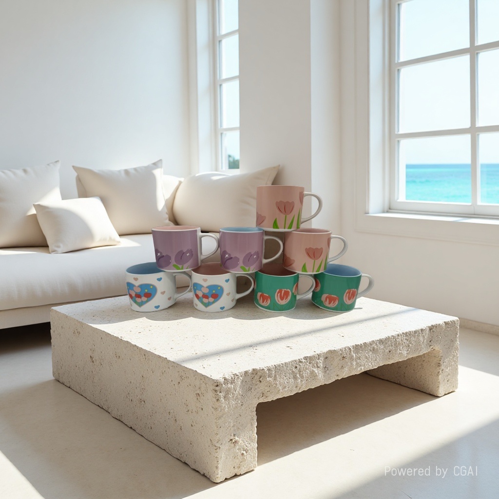 Mugs, large-capacity ceramic water cups, cross-border best-selling ceramic mugs, ceramic cups Specification image