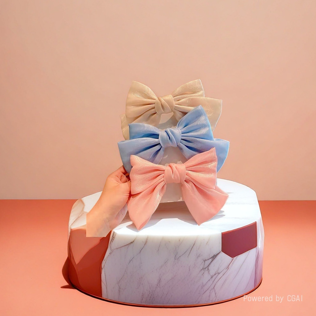 Acrylic flat crown bow hair accessory, 70 pieces of plastic seaweed ornaments Application Scenario