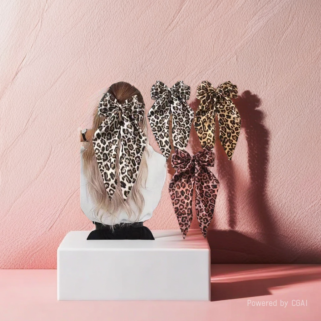 Leopard print sports sweat-absorbing hair band, yoga headscarf, hair tie band, sweat-wiping wrist band