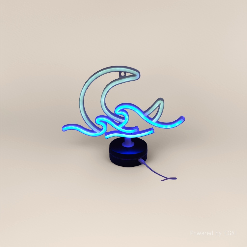 Neon tubes, neon decorations, neon indoor night lights, neon lights details Picture