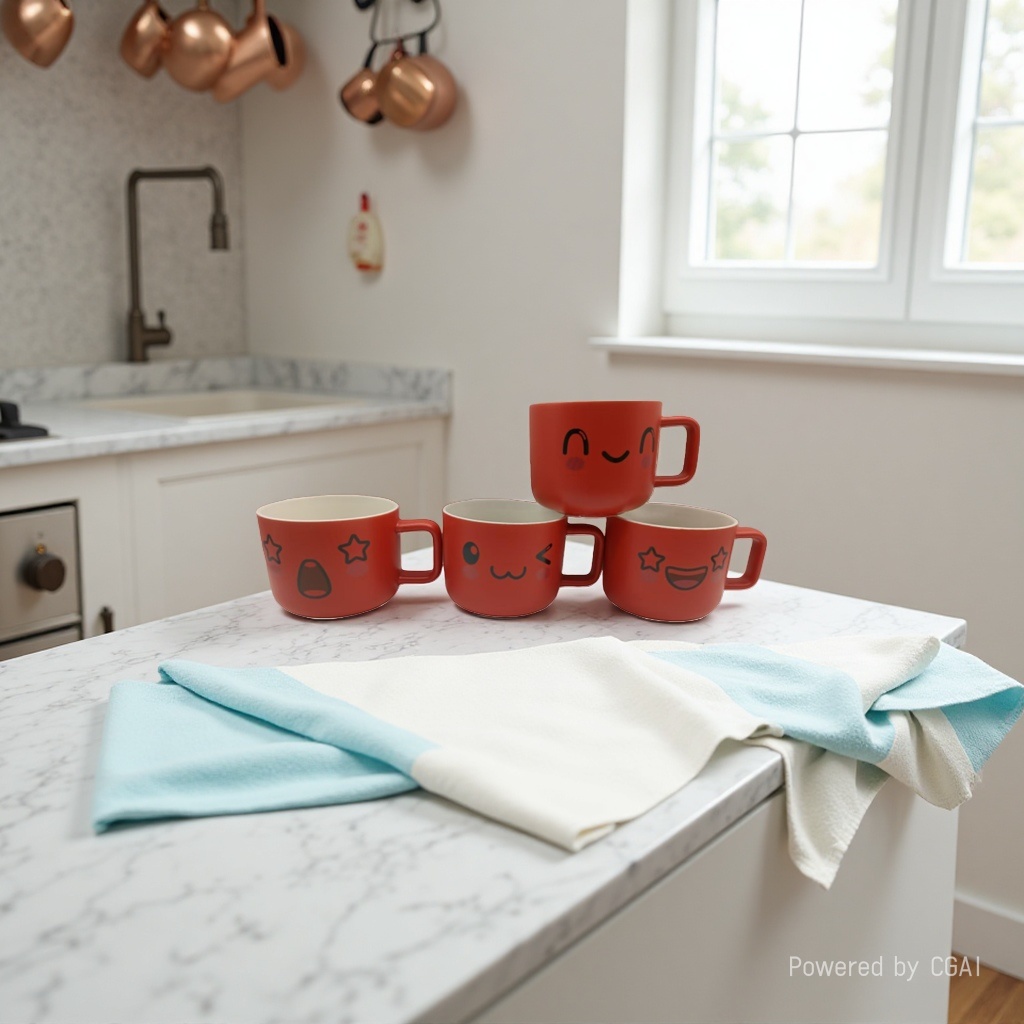 Red cartoon expression ceramic mugs, ceramic cup souvenirs, graduation gifts, creative and practical cups, ceramic mugs Application Scenario