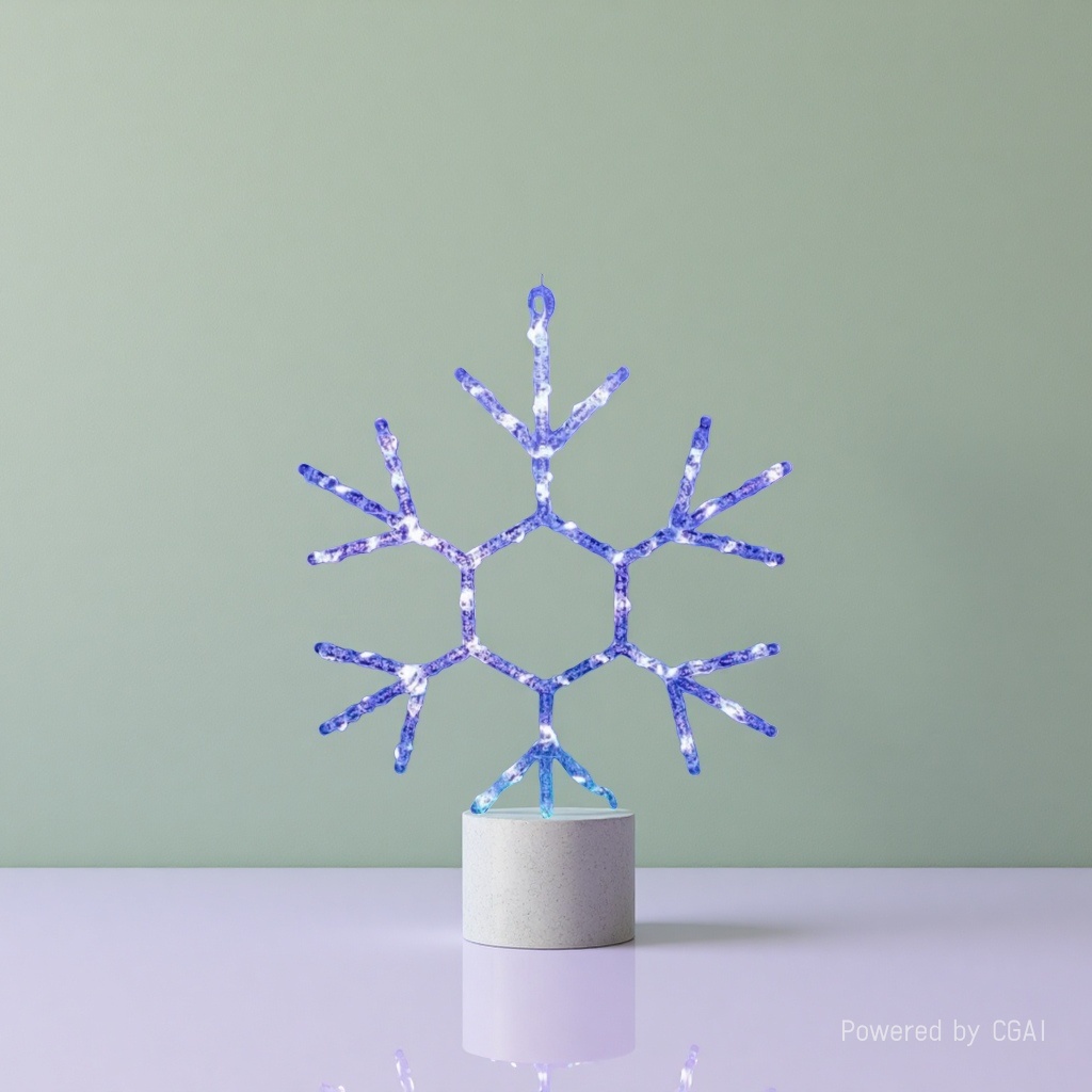 LED发光雪花装饰灯带 24V硅胶白色LED灯带