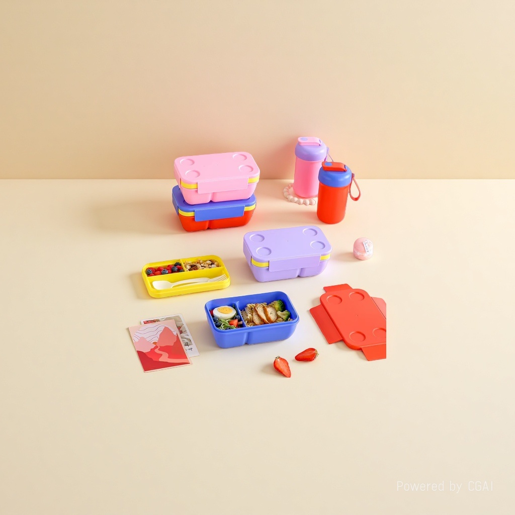 Student building block lunch boxes that can be heated in a microwave oven, office workers' salad compartments bento boxes, fruit boxes, lunch boxes with rice Specification image