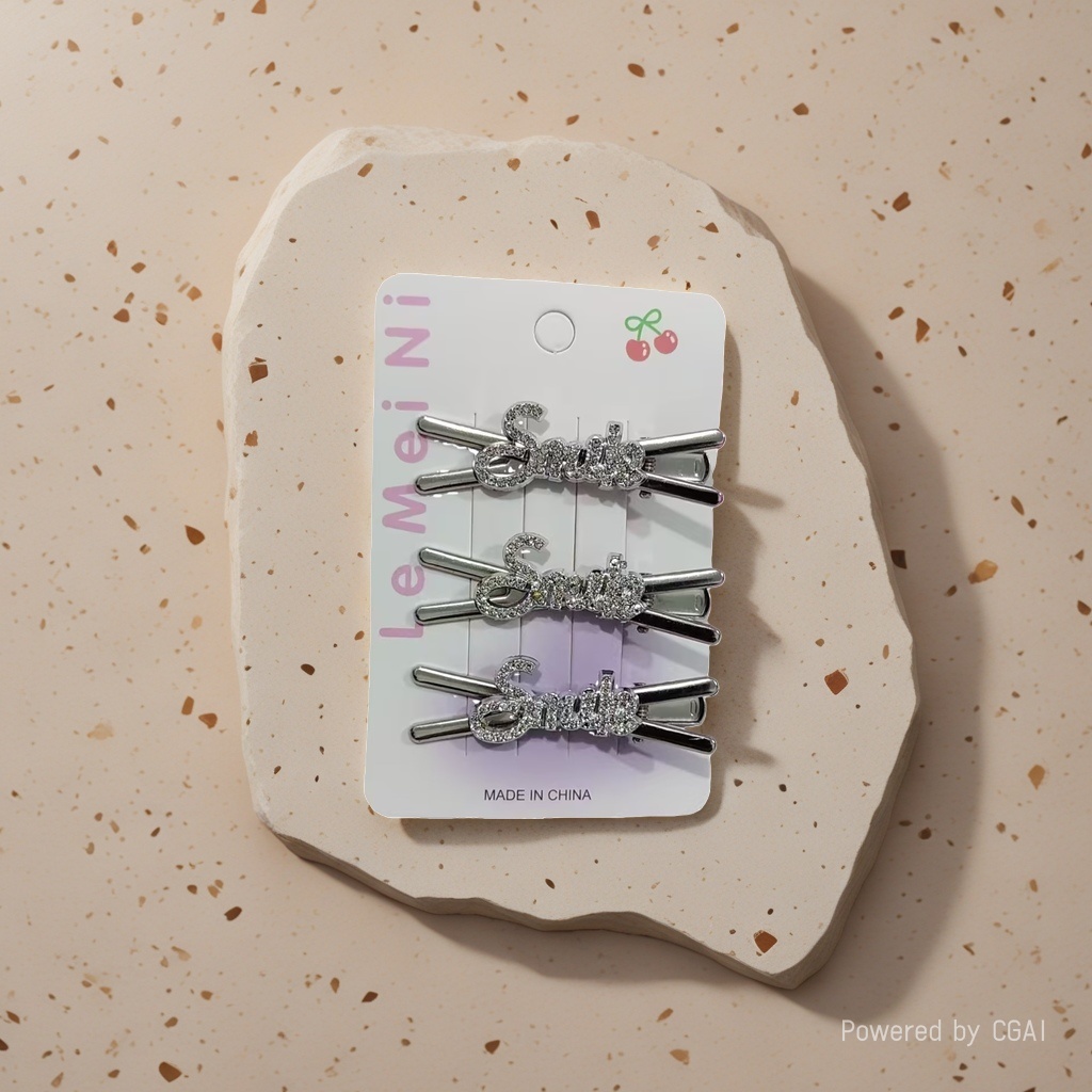 Silver hair clips are exquisite and fashionable. Water diamond planet bangs are hair clips and women's headwear Application Scenario