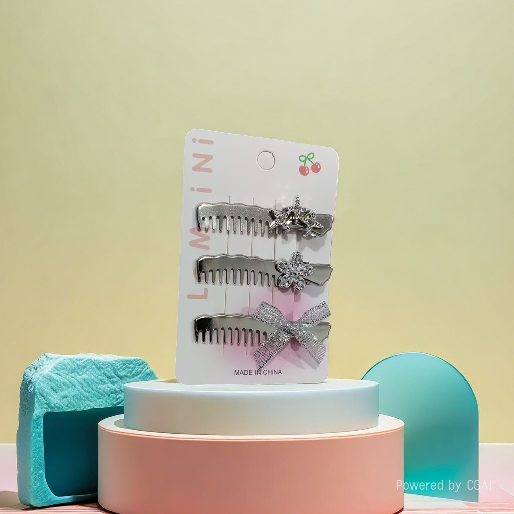 Hello Kitty-themed hairpin clips and hair accessories in pink, cute and girlish Specification image