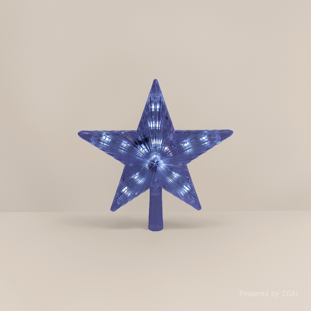 White Christmas tree lights, tree top star LED decorative lights, Christmas tree decorative lights, indoor decorative lights details Picture