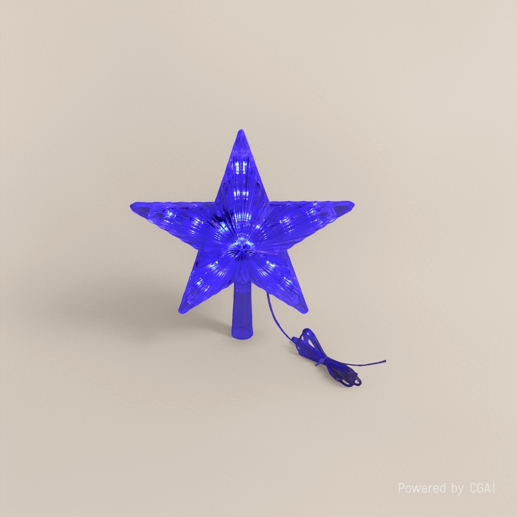 Blue Christmas tree lights, tree top star LED decorative lights, Christmas tree decorative lights, indoor decorative lights details Picture