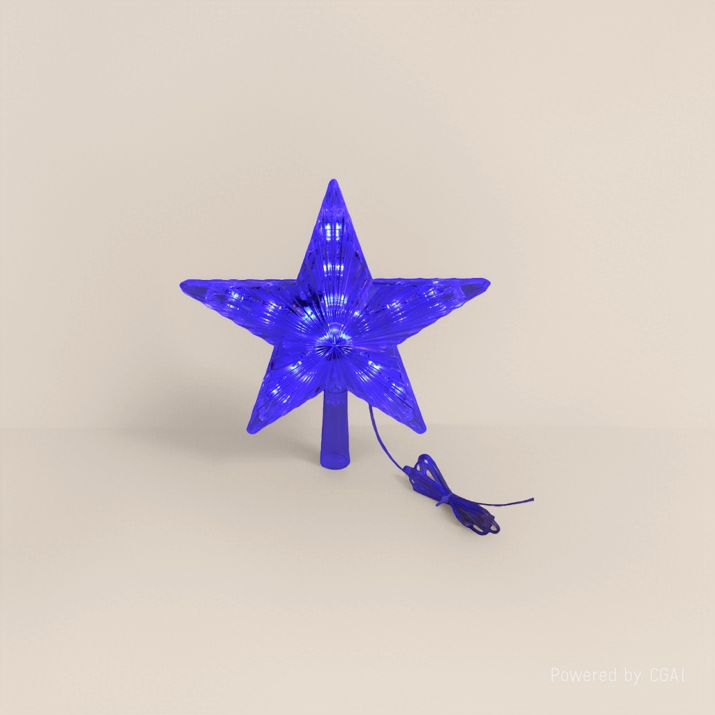 Blue Christmas tree lights, tree top star LED decorative lights, Christmas tree decorative lights, indoor decorative lights Application Scenario