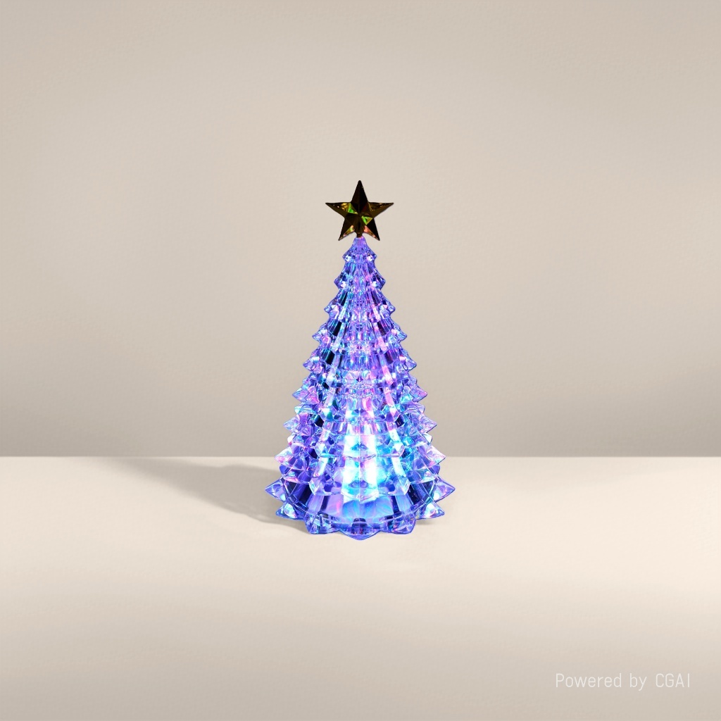 Luminous crystal Christmas tree, outdoor small pine needle decorated Christmas tree details Picture