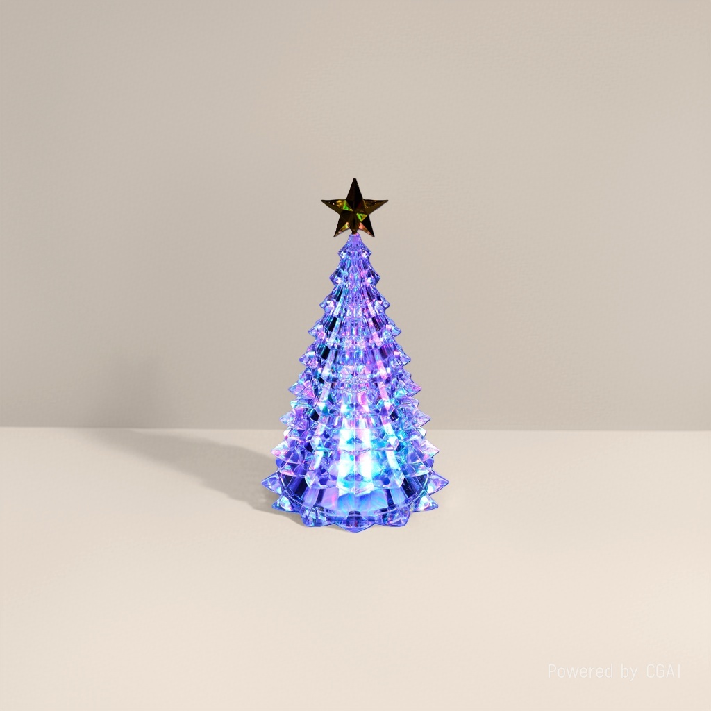 Luminous crystal Christmas tree, outdoor small pine needle decorated Christmas tree Specification image