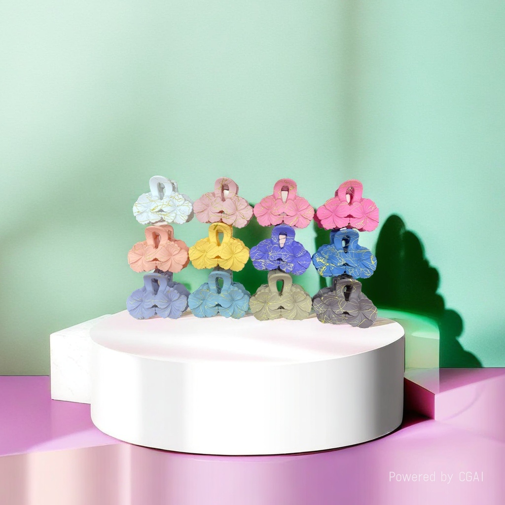 Flower-shaped hair clips, banana clips, shark clips, grab clips, sweet hair accessories. 120817619 Flower-shaped hair clips, banana clips, shark clips, grab clips, sweet hair accessories. 120817619