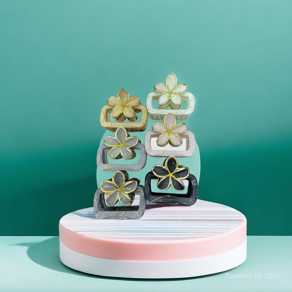 Flower-shaped hairpins, grab clips, banana clips, shark clips, hairpins 155201056 details Picture