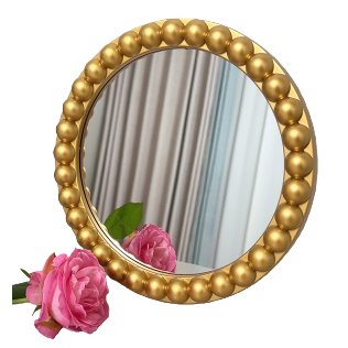 مرآة دائرية، مرآة دائرية، مرآة مكياج، مرآة زينة للحمام Item Picture