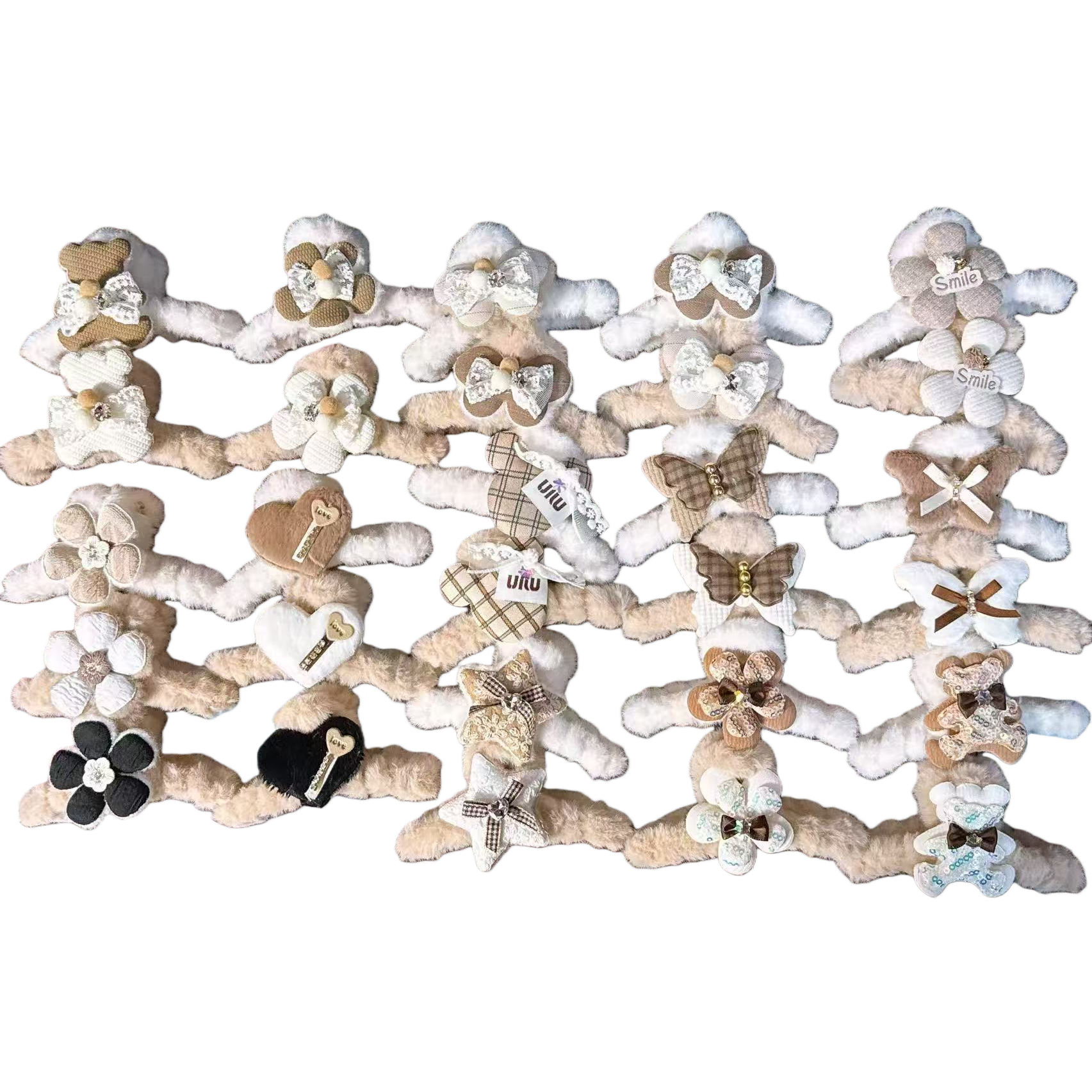 Plush hair clips, headbands, sweet and cute hair accessories Item Picture