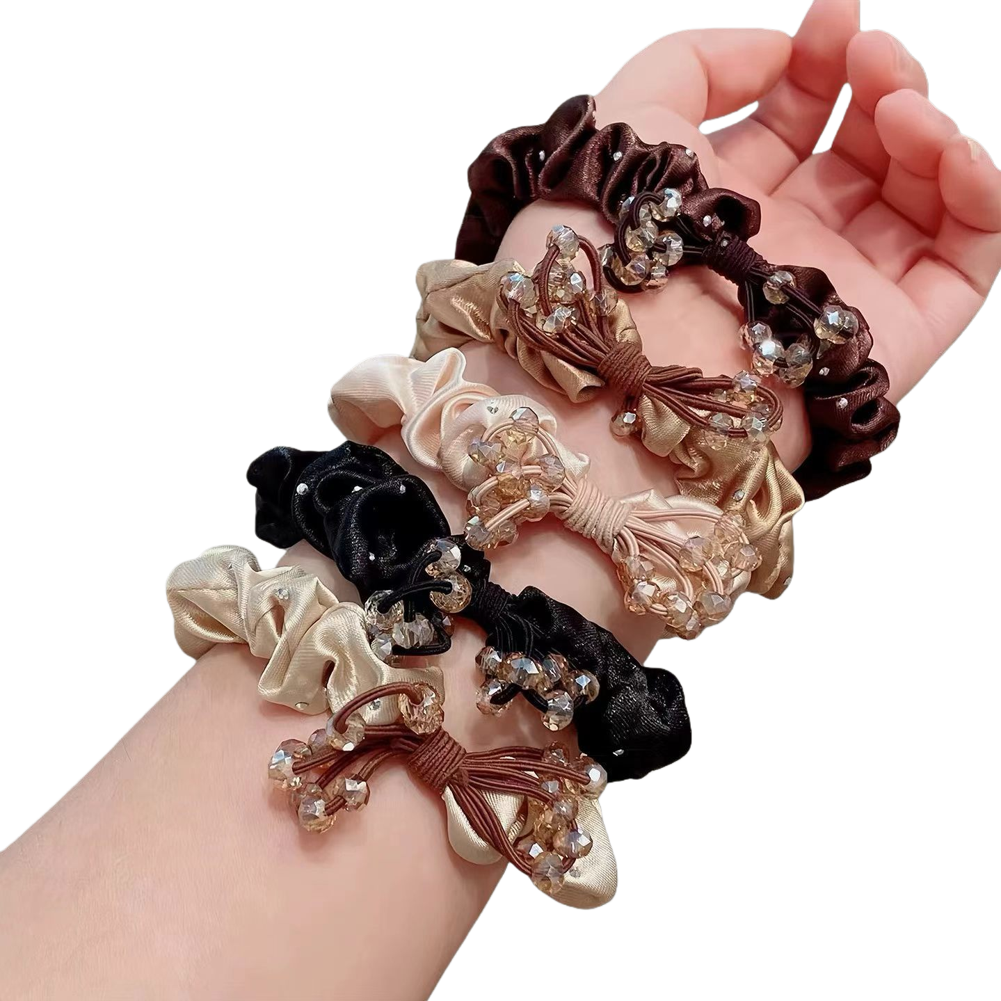 Large intestine hair band hair accessory for women, wide soft rubber hair rope, anti-slip and non-constricting hair accessory Item Picture