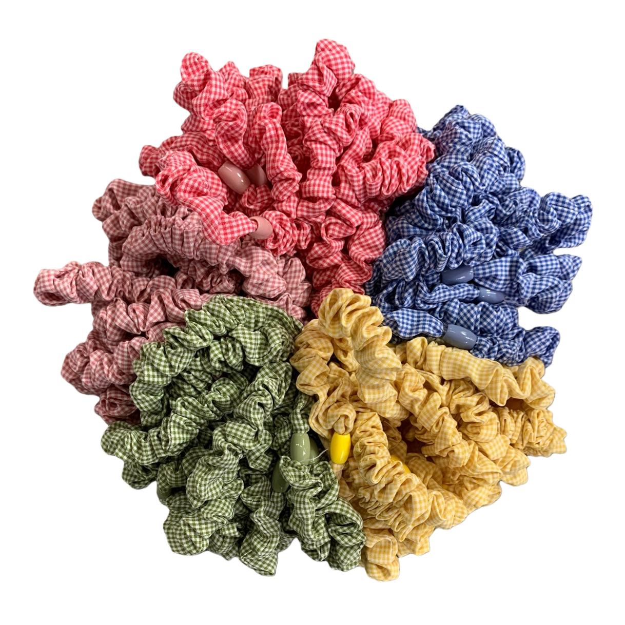 Colorful patterned large intestine hair bands, hair accessories, hair strings, Korean-style fashionable hair band accessories Item Picture
