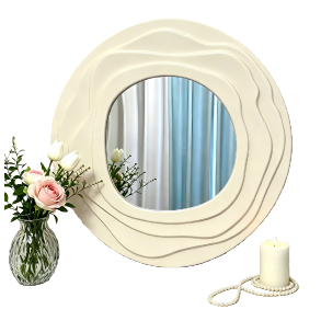 مرآة دائرية، مرآة دائرية، مرآة مكياج، مرآة للحمام، مرآة زينة للحمام Item Picture