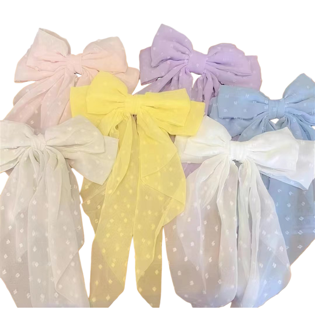 Cartoon bow, banana clip, duckbill clip, hairpin, DIY sweet and girlish bow hair accessory Item Picture