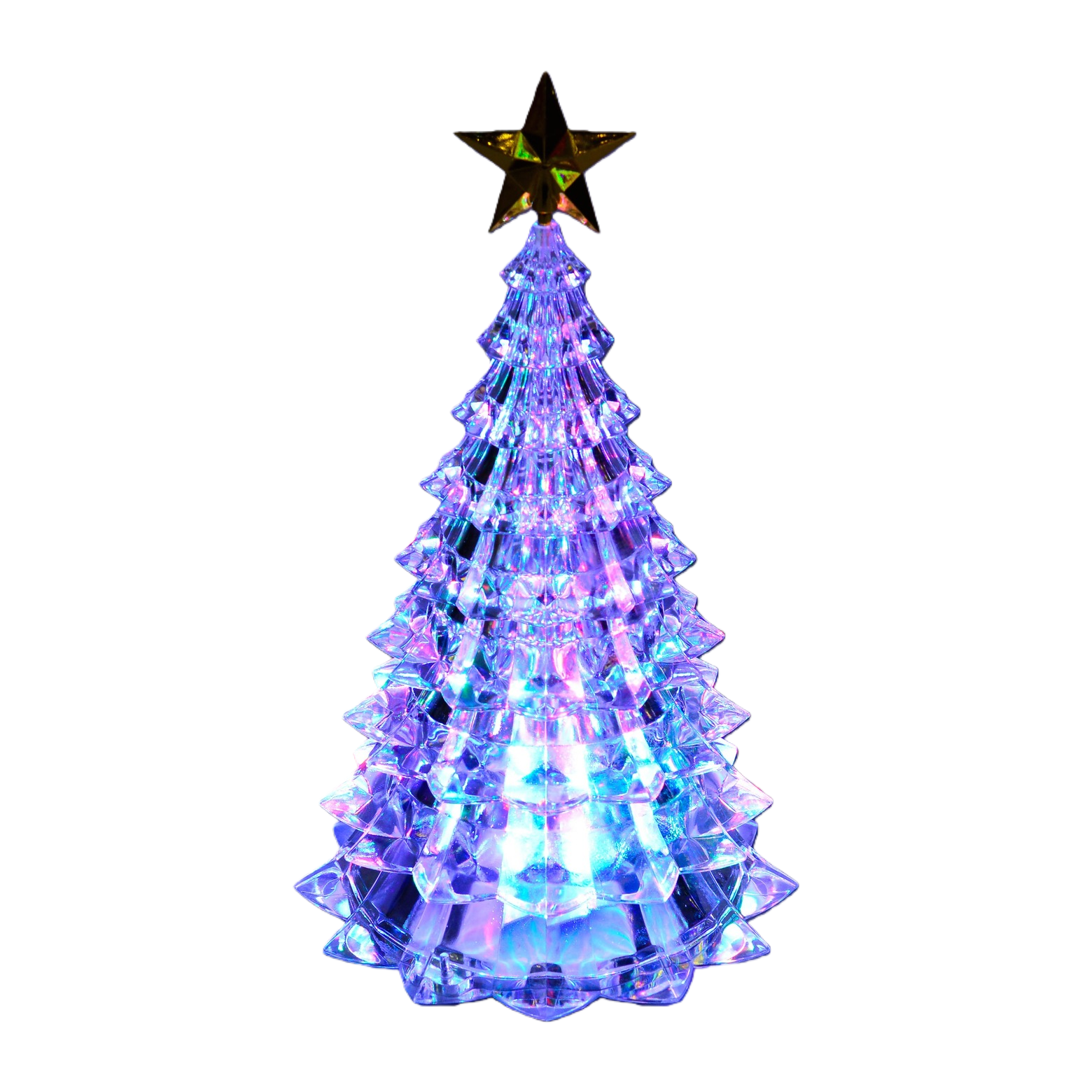 Luminous crystal Christmas tree, outdoor small pine needle decorated Christmas tree Item Picture