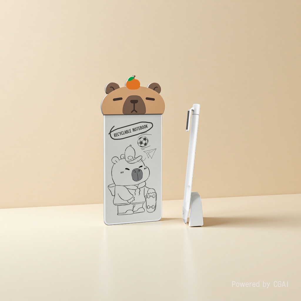 Cartoon bear-shaped notebooks, other drawing stationery, eco-friendly and simple student handbooks details Picture