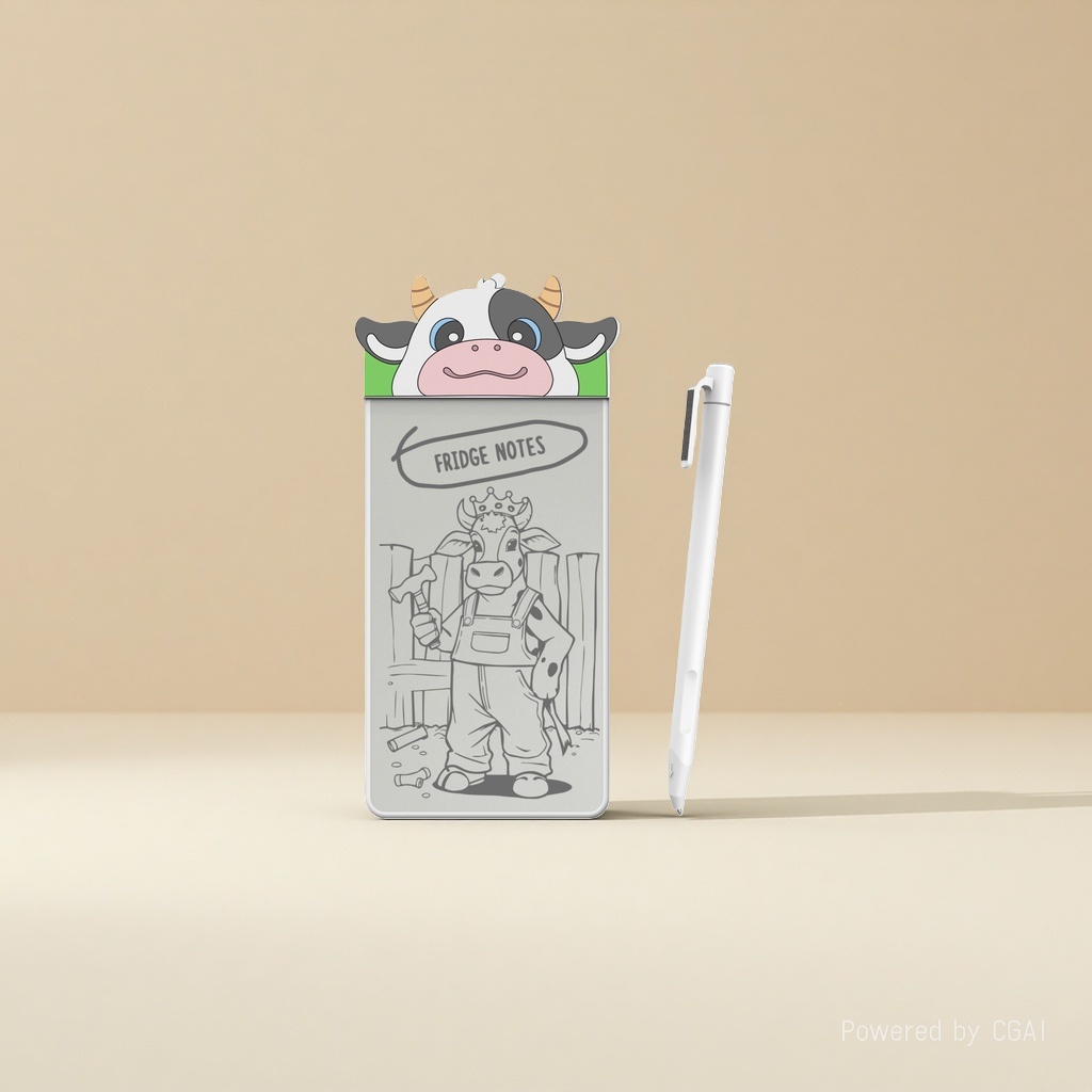 Cartoon cow shaped notepad, other display items, cute office stationery