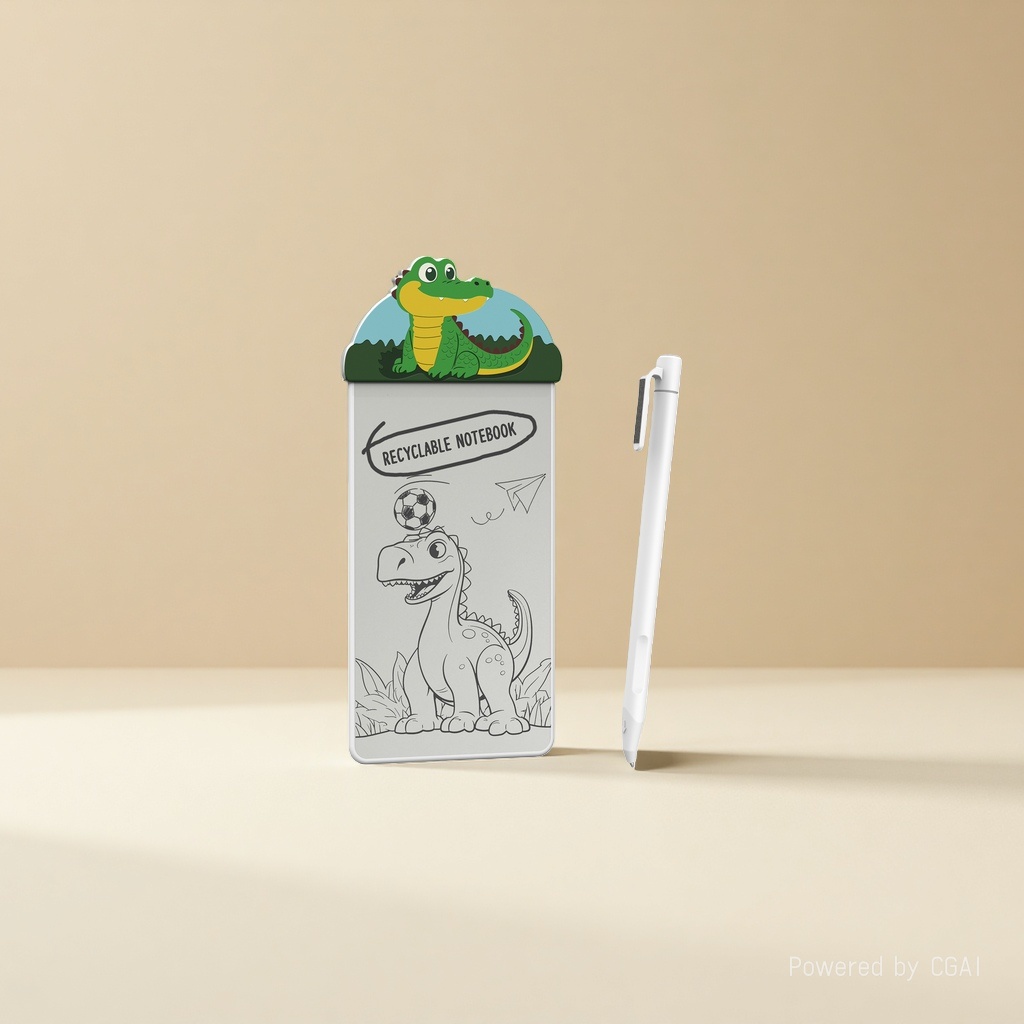 Cartoon crocodile-shaped sticky notes, other display items, cute office stationery